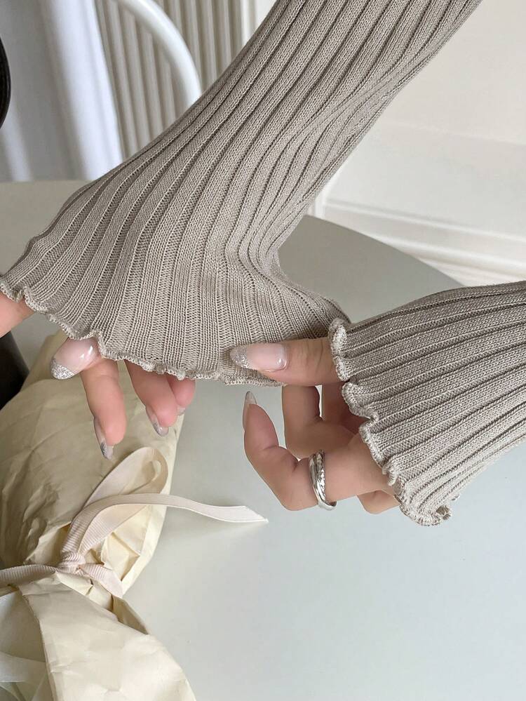 Drawstring Front Crop Sweater,Fall Women Clothes