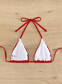 Swim Vcay 2025 Women Red Bikini Top For Summer Beach Vacation