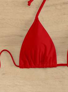 Swim Vcay 2025 Women Red Bikini Top For Summer Beach Vacation