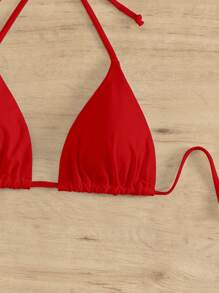Swim Vcay 2025 Women Red Bikini Top For Summer Beach Vacation