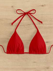 Swim Vcay 2025 Women Red Bikini Top For Summer Beach Vacation