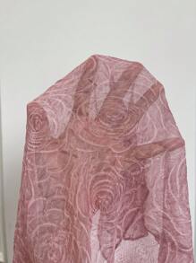 SHEIN Privé 3D交叉圍裹後背繫帶掛脖上衣 - 粉色 - 查看 7