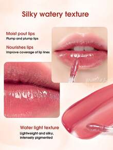 Espejo agua Luz labio hidratante de larga duración Lápiz labial líquido - Sakura Pink - Ver 3
