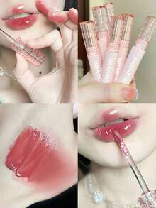 Espejo agua Luz labio hidratante de larga duración Lápiz labial líquido - Sakura Pink - Ver 4