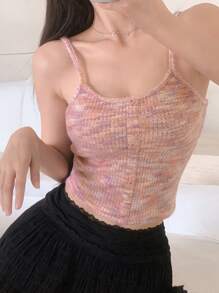 DAZY Space Dye Cami Top Carnival - Pink - View 1