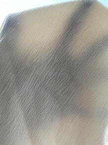 SHEIN LUNE Asymmetrical Neck Flare Sleeve Blouse - Apricot - View 7