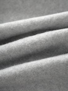 INAWLY Solid Drawstring Waist Slant Pocket Joggers - Light Grey - View 3