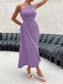 Firerie Women Summer Casual Holiday Elegant Music Festival Tie-Dye Tie Dye Print Hollow Ruffle Hem Dress Hawaii