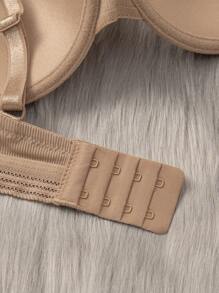 Women Casual Plain Multicolor Fabric Bras Medium Stretch With Bow Detail