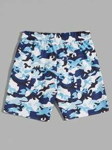 ROMWE MEN Street Life Nam Camo & Đồ họa Chữ cái Eo dây rút Quần short - Nhiều màu - Xem 2