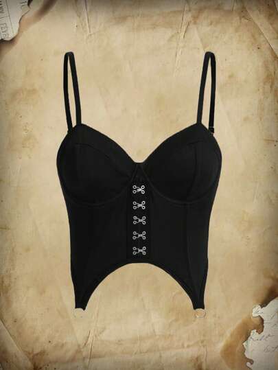 Academia Hook And Eye Front Asymmetrical Hem Cami Bra