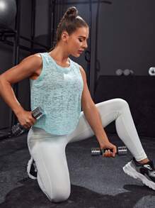 Solid Sports Tank Top - Mint Green - View 3