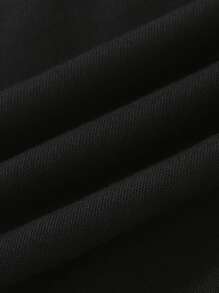 SHEIN 男小童標語圖案POLO衫 - 黑色 - 查看 3