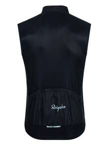 Men Letter Graphic Zip Up Vest Jacket Gym Clothes Men - Black - View 2