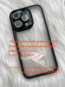 1pc Glitter Lens Protection Phone Case, Compatible With IPhone Apple Series 16 15 14 13 12 11 Pro Max Plus Etc.