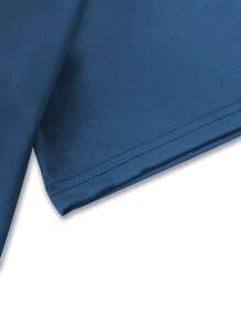 Manfinity Homme Nam Đồ họa Chữ cái Áo thun - Màu xanh lam - Xem 5