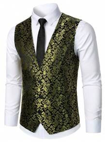 Manfinity AFTRDRK 男士印花馬甲&西裝褲 - 彩色 - 查看 4