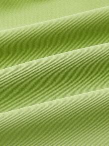 SHEIN X The Future X Sire Leo Lamar Cut Out Side Straight Leg Pants - Lime Green - View 6