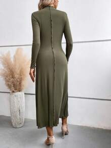 SHEIN Clasi 木耳邊小高領洋裝