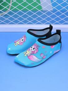 Cô gái Mô hình Cartoon Chóp giầy tròn Chất vải Thể thao Vớ Aqua Đối với Ngoài trời - Màu xanh nhạt - Xem 4