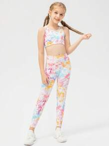 Tween Girl Tie Dye Sports Set - Multicolor - View 1