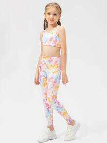 Tween Girl Tie Dye Sports Set - Multicolor - View 3