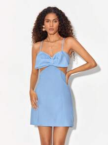 ipc Solid Cut Out Cami Dress
