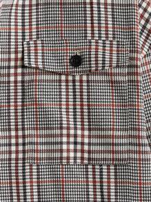 Mainfolk Loose Fit Men's Plaid Print Drop Shoulder Jacket (Without T-Shirt) - Multicolor - View 3