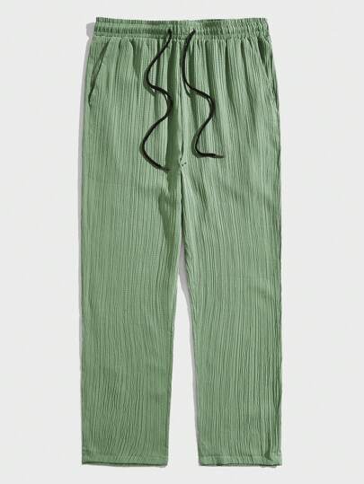 Manfinity Basics 男士腰部抽繩直筒褲