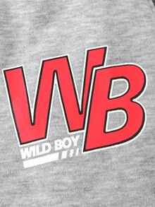 2pcs/set Young Boys' Cool Letter Print And Spliced Long Sleeve Shirt Set For Spring And Autumn - Multicolor - View 8