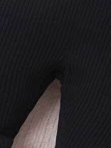 Baby Girl 2pcs Bow Front Lettuce Trim Leggings