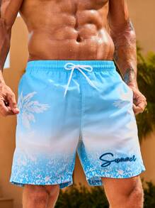 Surfspeed 男士字母圖案腰部抽繩泳褲 - 彩色 - 查看 3
