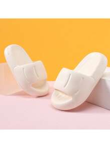 儿童厚底防滑拖鞋简约休闲拖鞋 - 米色 - 查看 2