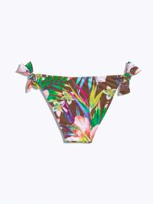 印花側繫帶泳衣下裝 - 彩色 - 查看 2