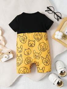 Đứa bé trai In Động vật 2 trong1 Romper - Nhiều màu - Xem 2