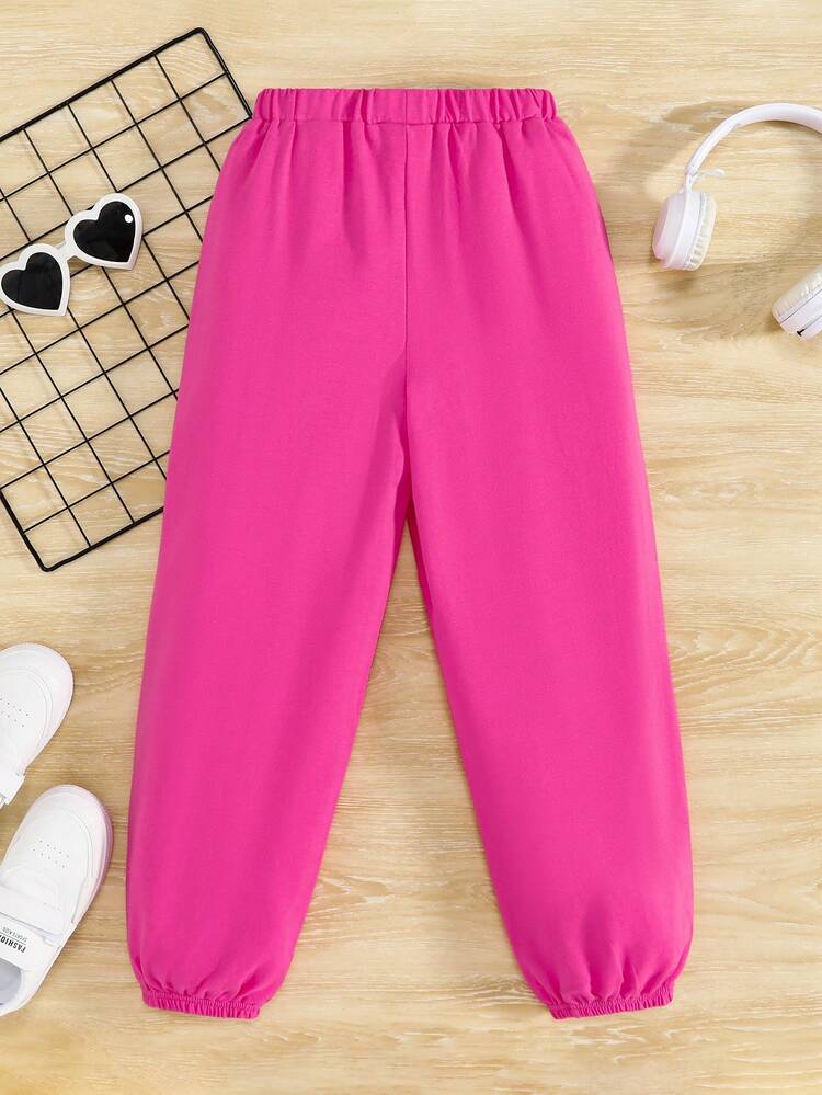 Tween Girls' Sporty & Casual Knit Printed Jogger Sweatpants