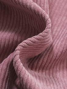 SHEIN 女大童無袖休閒素色襯衫夾克適用於秋冬 - 藕粉色 - 查看 4