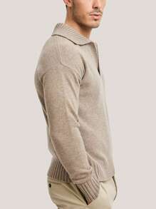 NITAGUT Mężczyźni Jednolity Opuszczane ramiona Swetry