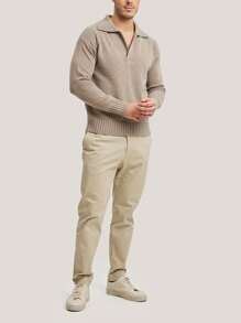 NITAGUT Mężczyźni Jednolity Opuszczane ramiona Swetry