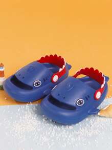 Children's Blue Cartoon Design Two-Wear Flat Sandals - Royal Blue - View 5