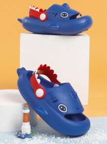 Children's Blue Cartoon Design Two-Wear Flat Sandals - Royal Blue - View 6