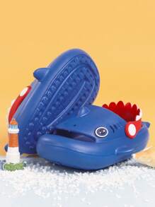 Children's Blue Cartoon Design Two-Wear Flat Sandals - Royal Blue - View 8