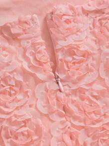 SHEIN MOD Solid Fuzzy Cami Dress - Pink - View 4