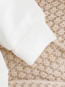 Đứa bé gái Đồ họa chữ cái & Gấu Áo nỉ - trắng - Xem 6