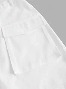 SHEIN EZwear Hơn Túi có nắp Váy chở hàng - trắng - Xem 4