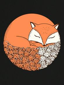 Coffeeman 狐狸印花背心上衣 - 黑色 - 查看 3