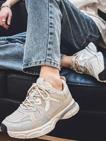 للرجال رباط امامي حذاء رياضي , رياضي خارجي قماش حذاء رياضي مكتنز