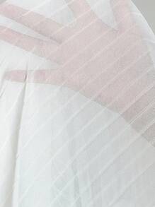 SHEIN Privé Chất rắn Bao bên Chân Váy xếp ly - trắng - Xem 6