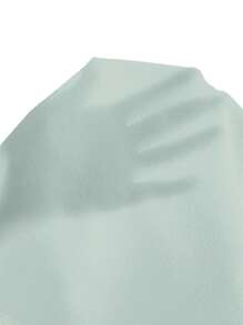 SHEIN LUNE Khối màu Xù Hoa Sen Váy Smock - màu xanh lá - Xem 6