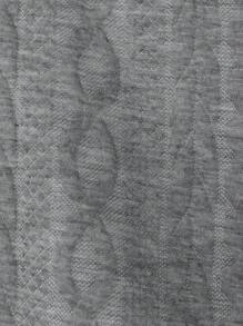 SHEIN Young Boy Casual Cute Street Style Loose Fit Grey Floral Print Hooded Jacket With Front Buttons & Drawstring Autumn And Winter